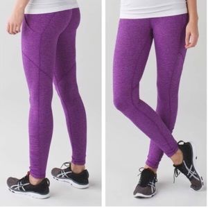 Lululemon Purple Rulu Speed Tights Leggings NWOT